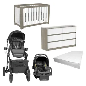 Complete Baby Room Kit: Evenflo Stroller, Convertible Crib, and Mattress