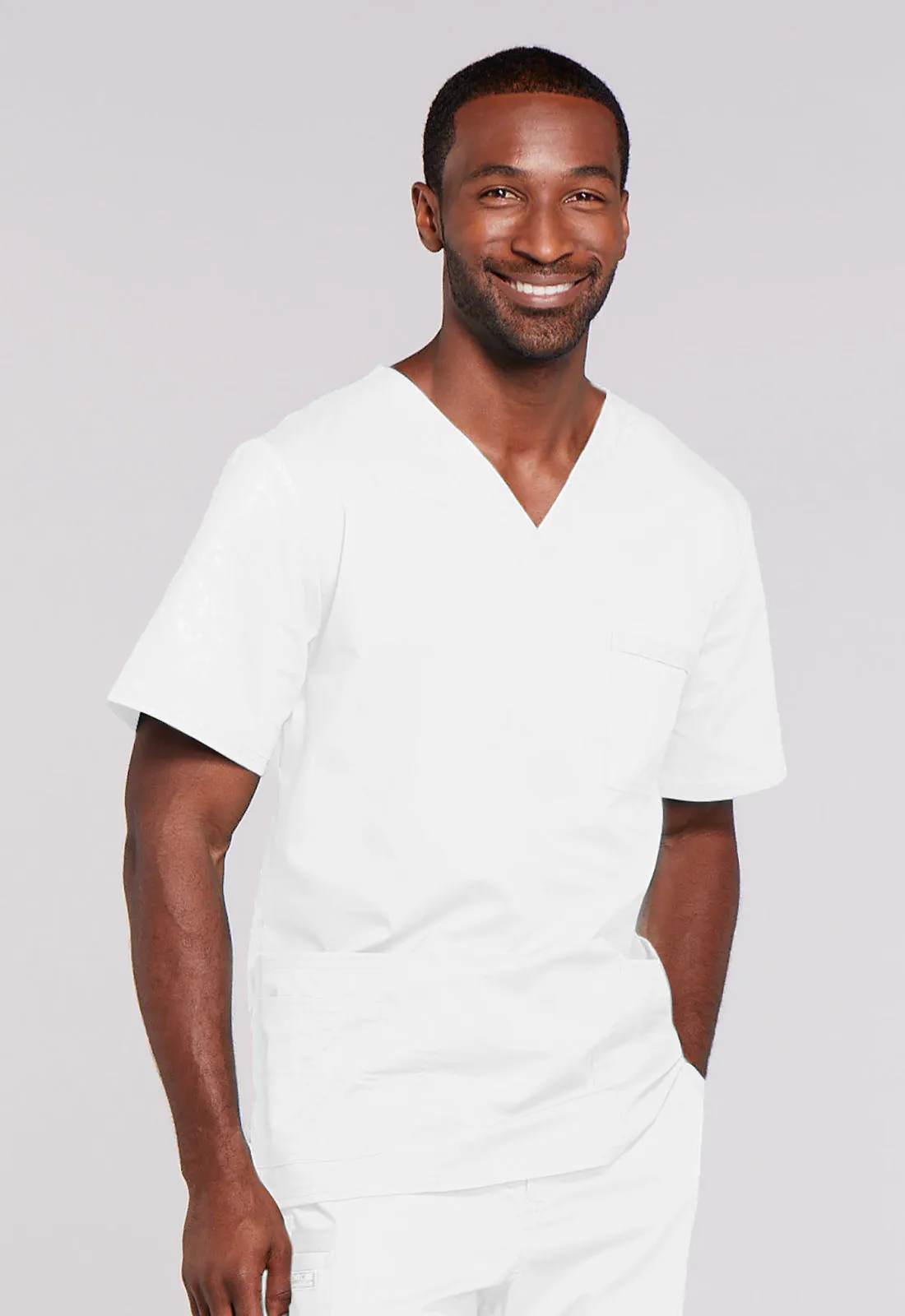 Core Stretch 4725 Unisex V-Neck Top White
