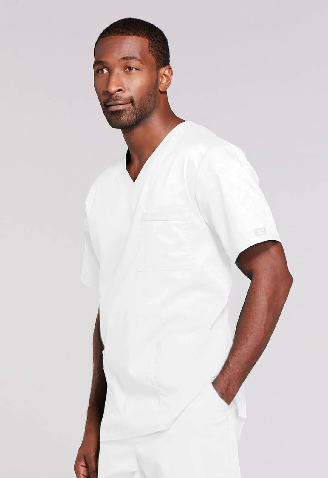 Core Stretch 4725 Unisex V-Neck Top White