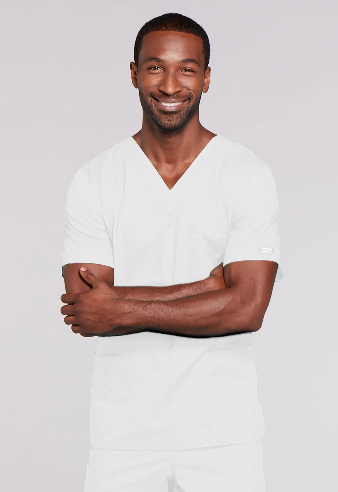 Core Stretch 4725 Unisex V-Neck Top White