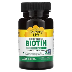 Country Life-BIOTIN 5 MG-120 Vegicaps