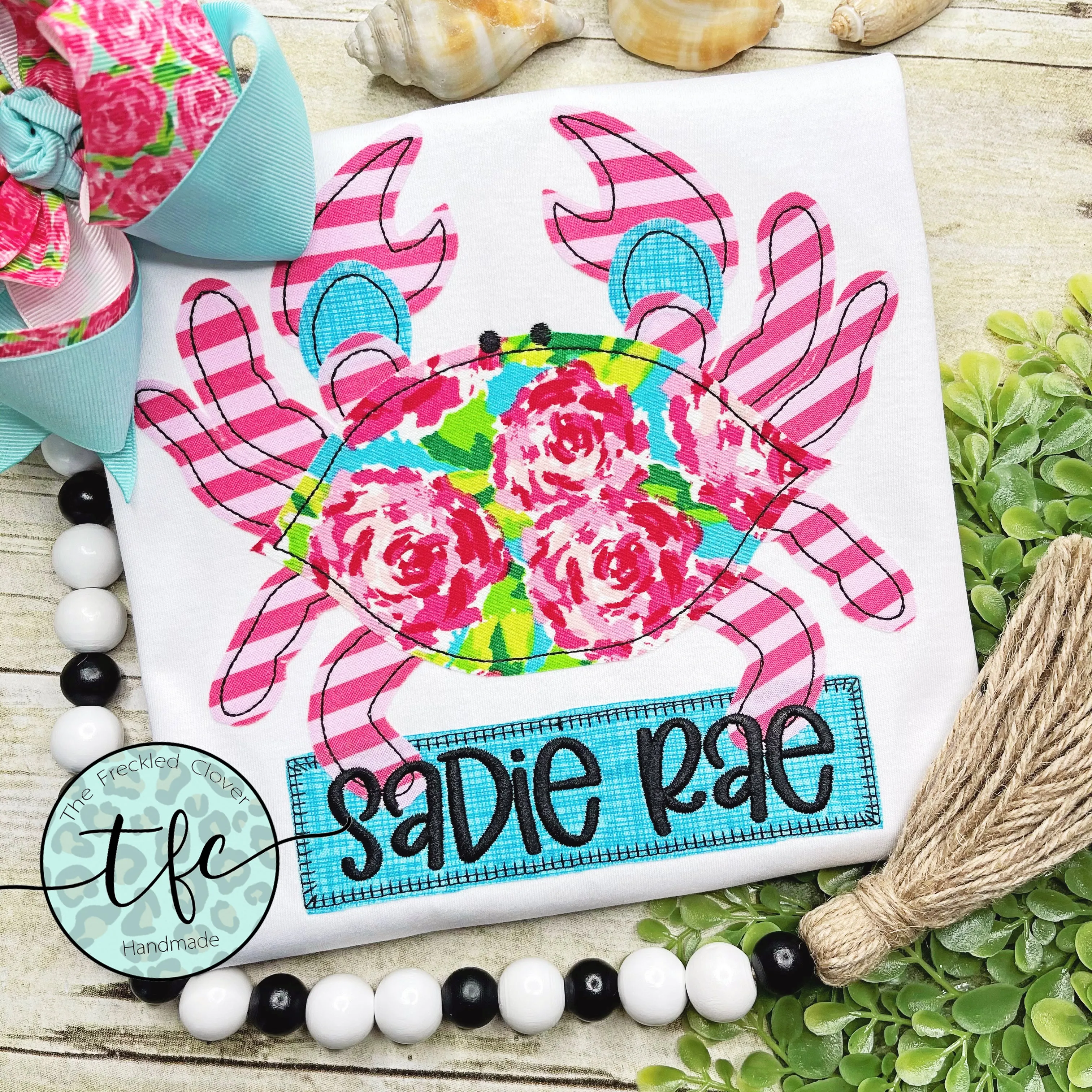 {Crabby Christina} applique tee