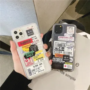 Cute Quote Barcode For Iphone 13 12 11 Transparent Case