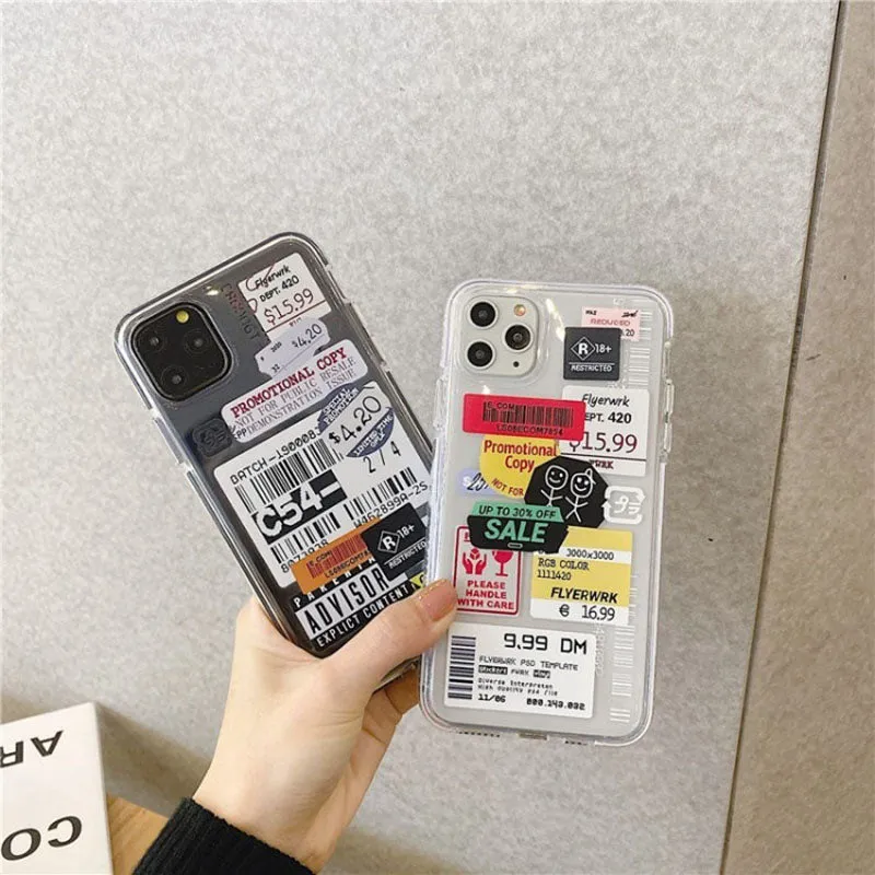 Cute Quote Barcode For Iphone 13 12 11 Transparent Case