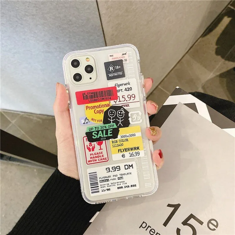 Cute Quote Barcode For Iphone 13 12 11 Transparent Case