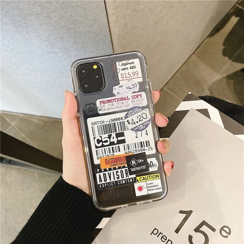 Cute Quote Barcode For Iphone 13 12 11 Transparent Case