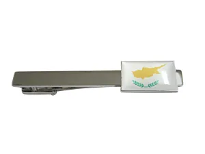 Cyprus Flag Pendant Square Tie Clip