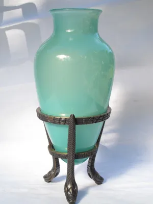 #DH-04 Bronze Snake Amphora and Stand