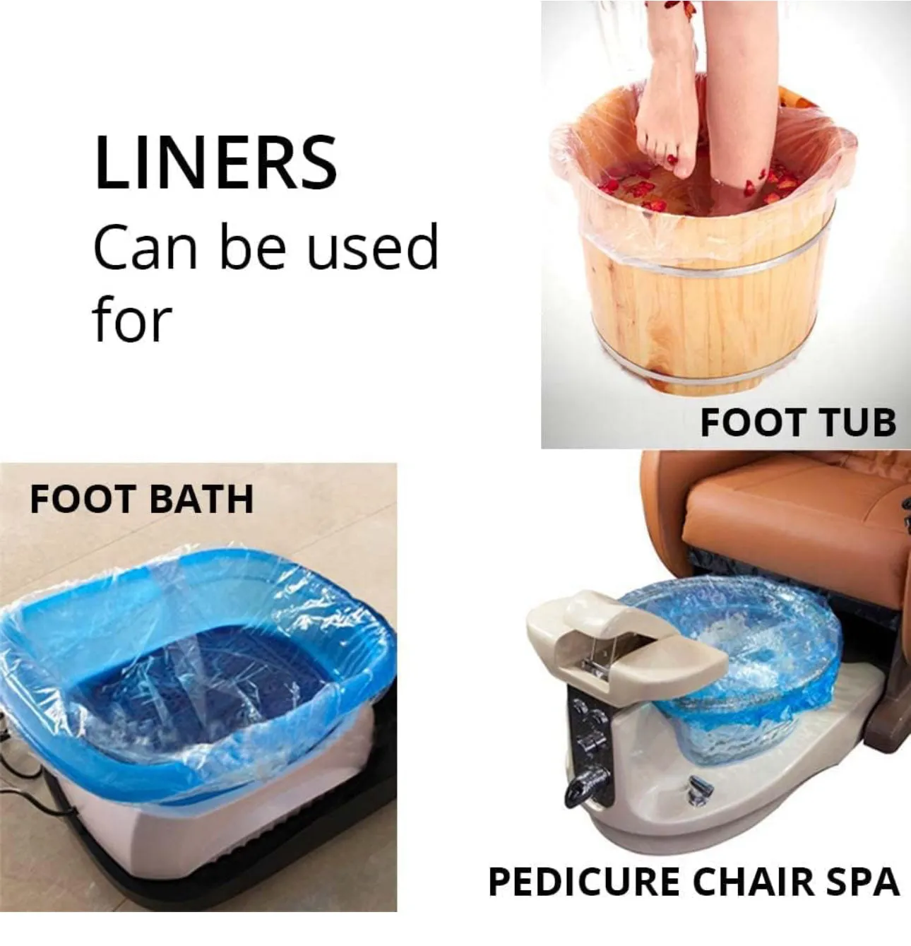 *Disposable Spa Bag Liner for Pedicure (Blue) - 400 pc