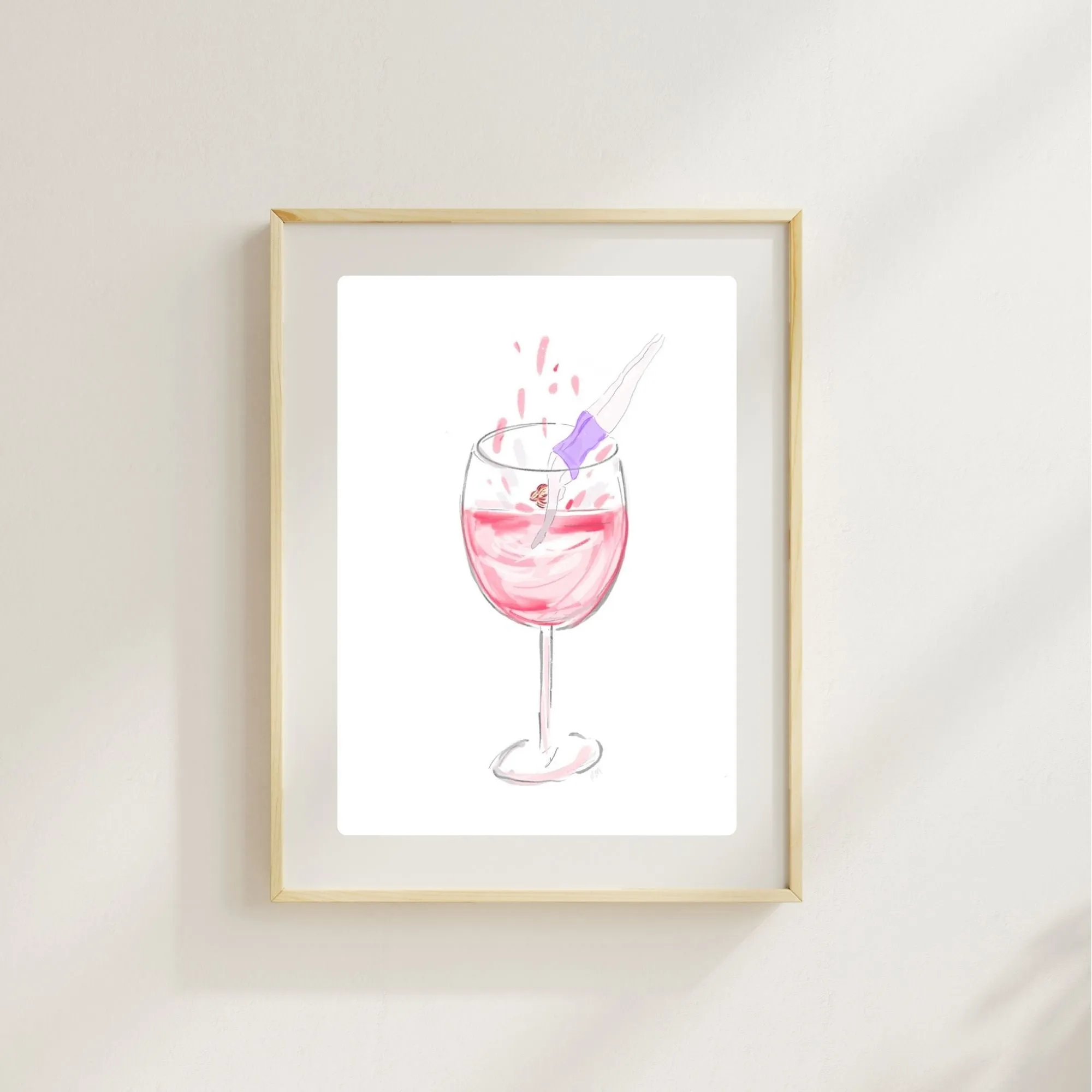 DIVING IN - Art Print