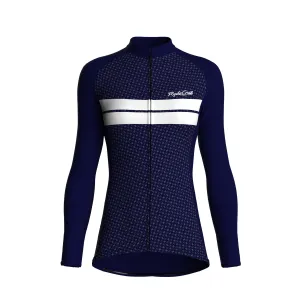 Dual Stripe Dynamics | Dark Blue Female Long Sleeves Jersey