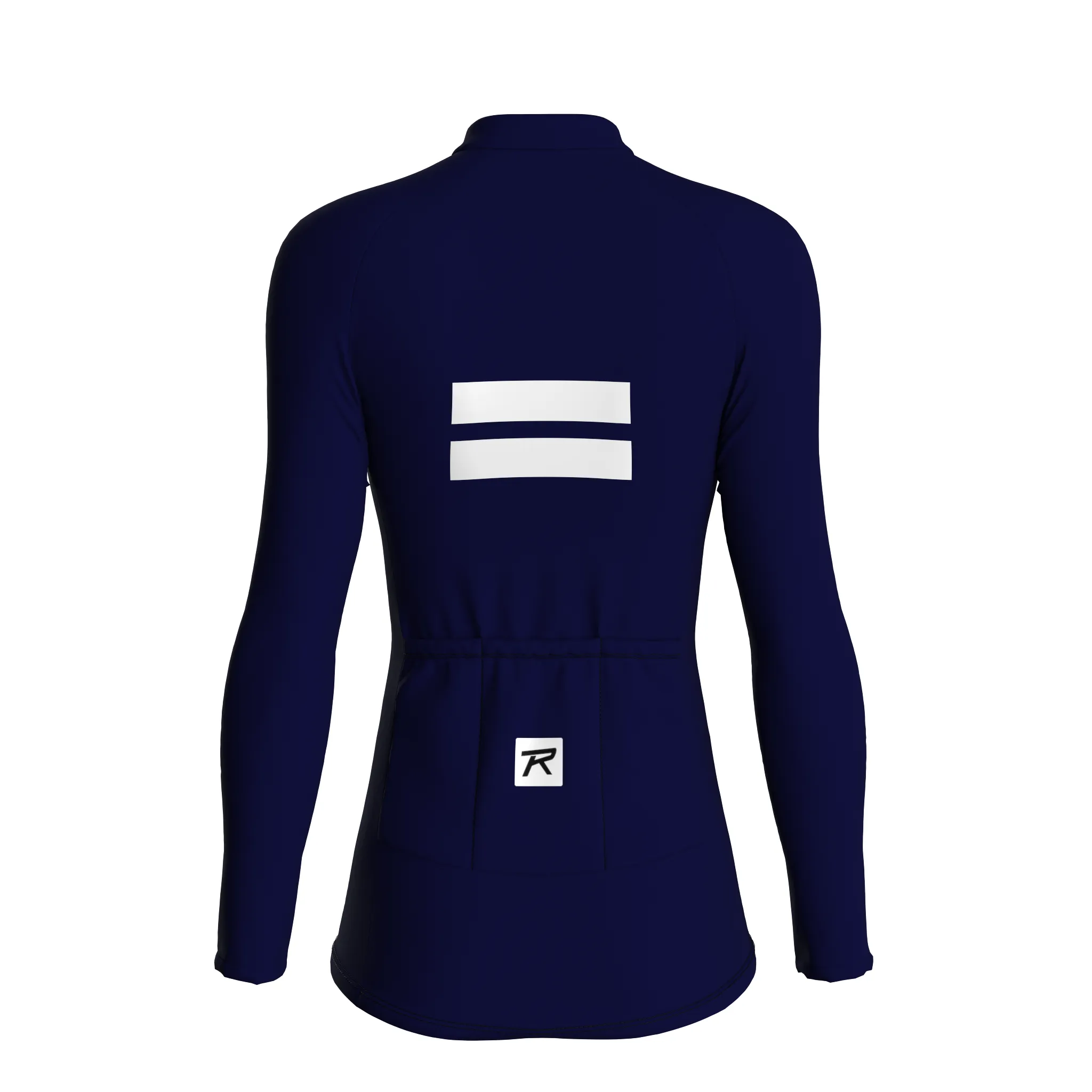 Dual Stripe Dynamics | Dark Blue Female Long Sleeves Jersey