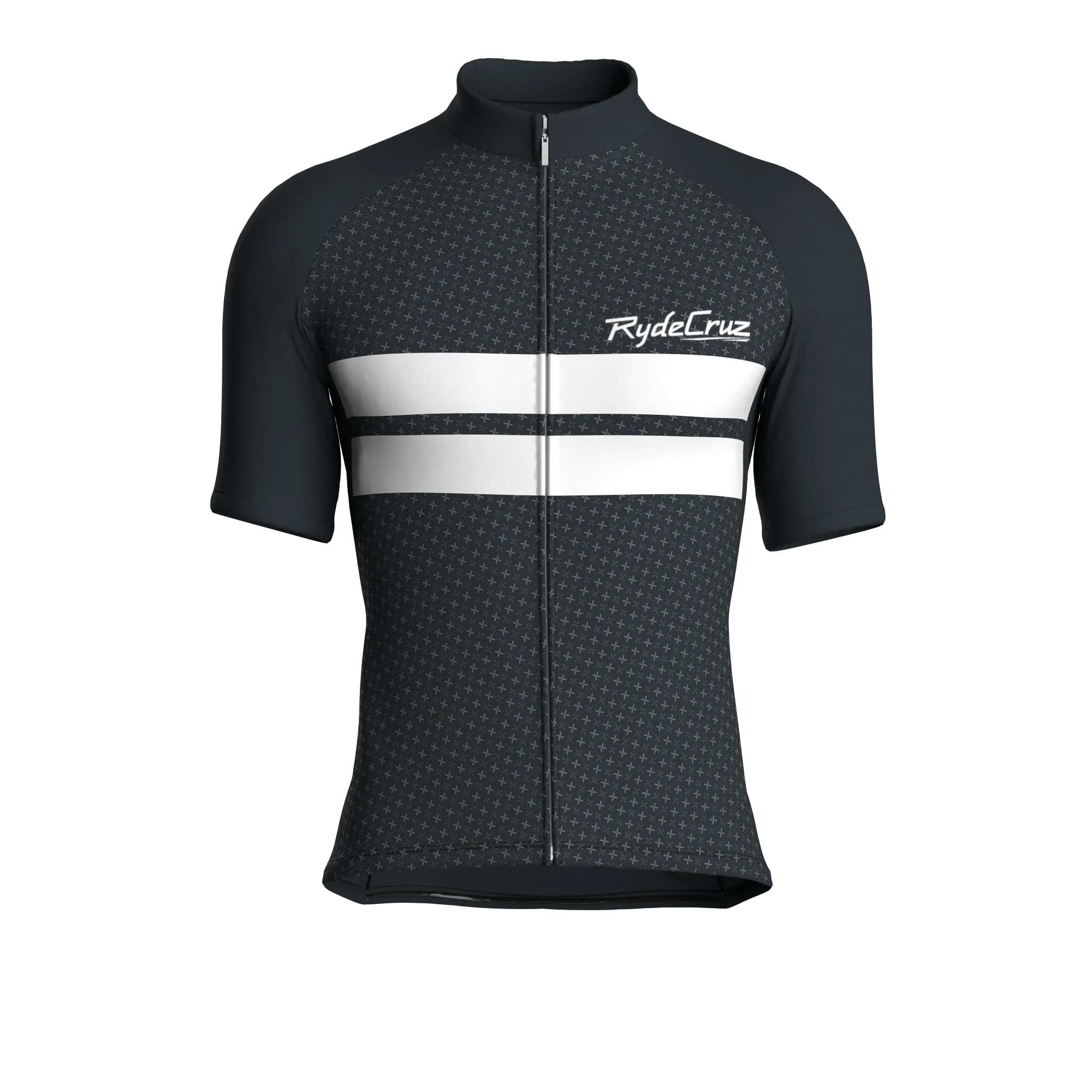 Dual Stripe Dynamics | Gunmetal Gray Male Short Sleeves Jersey