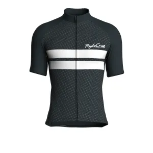 Dual Stripe Dynamics | Gunmetal Gray Male Short Sleeves Jersey