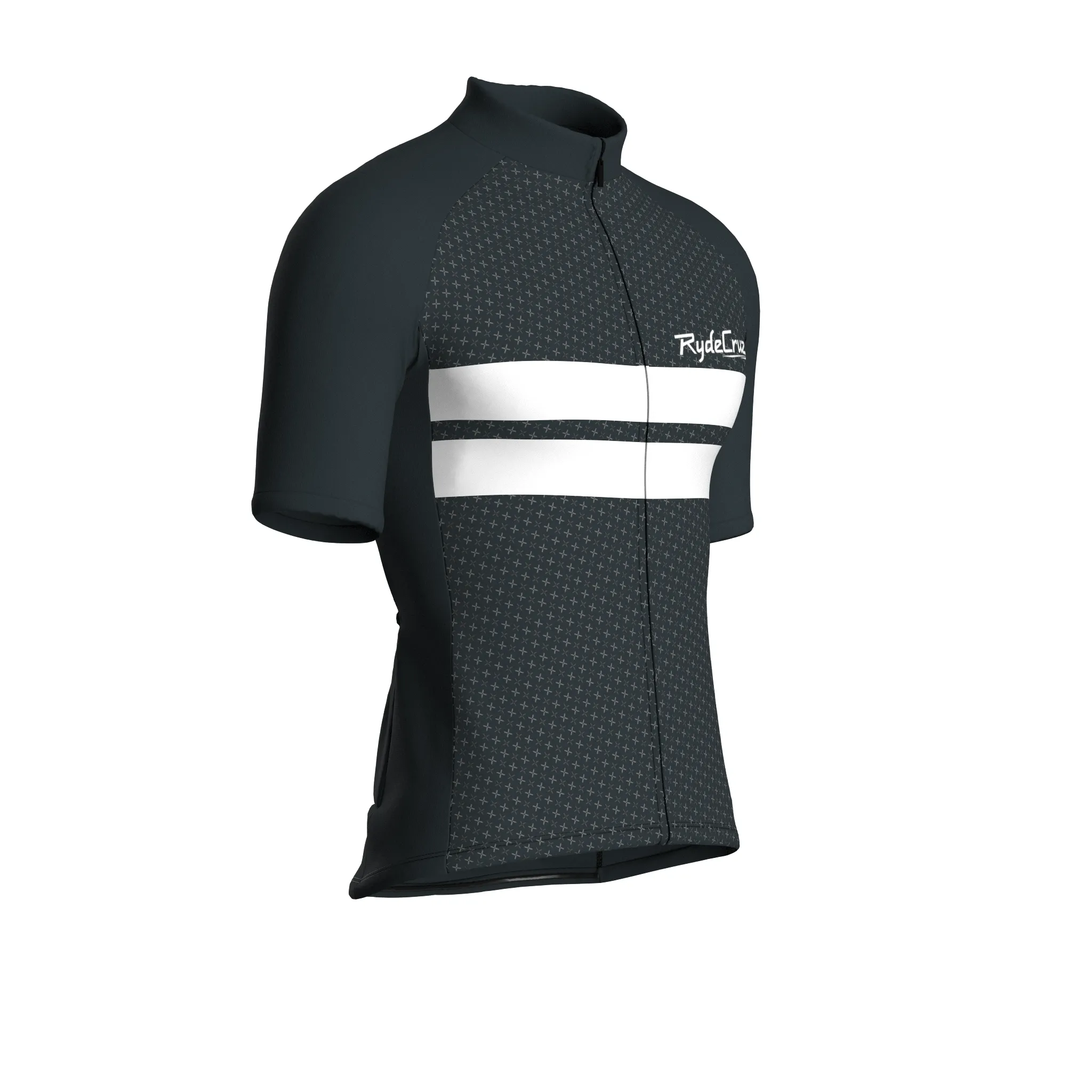 Dual Stripe Dynamics | Gunmetal Gray Male Short Sleeves Jersey