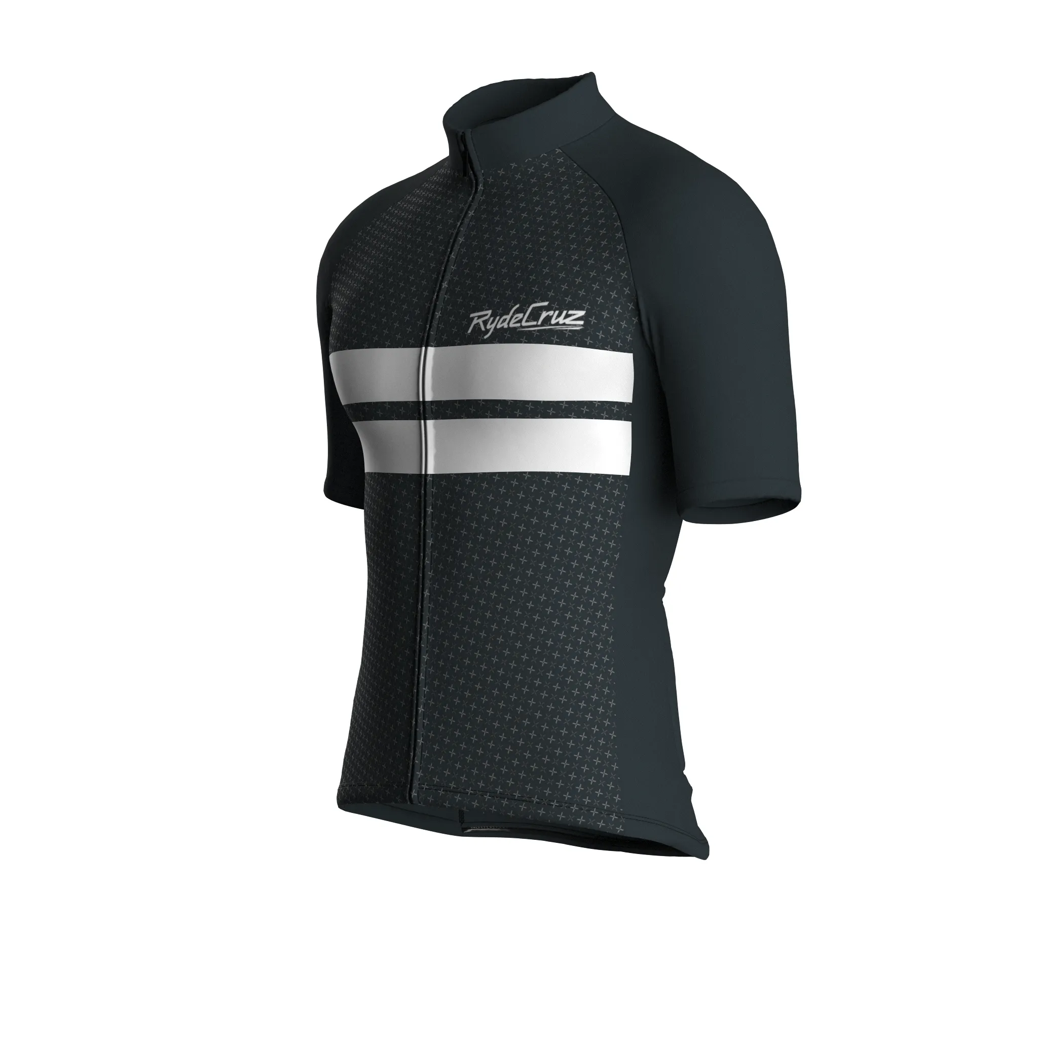 Dual Stripe Dynamics | Gunmetal Gray Male Short Sleeves Jersey