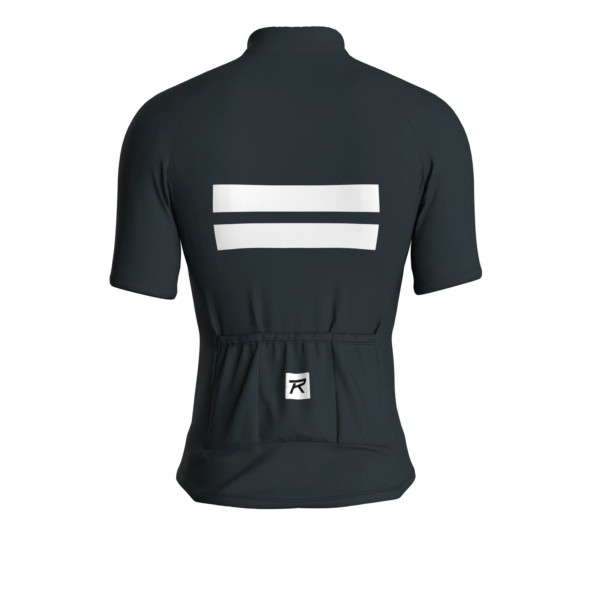 Dual Stripe Dynamics | Gunmetal Gray Male Short Sleeves Jersey