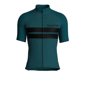 Dual Stripe Dynamics | Midnight Green Male Short Sleeves Jersey