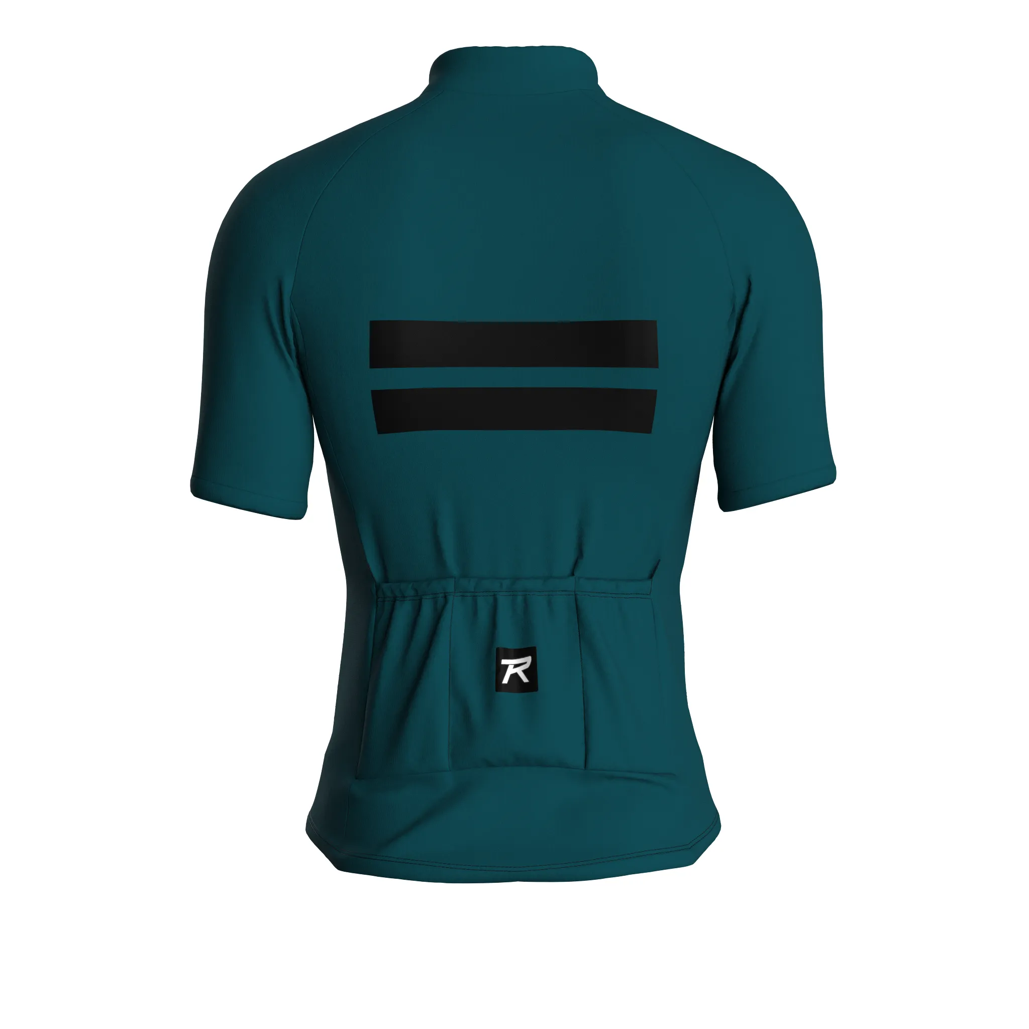 Dual Stripe Dynamics | Midnight Green Male Short Sleeves Jersey