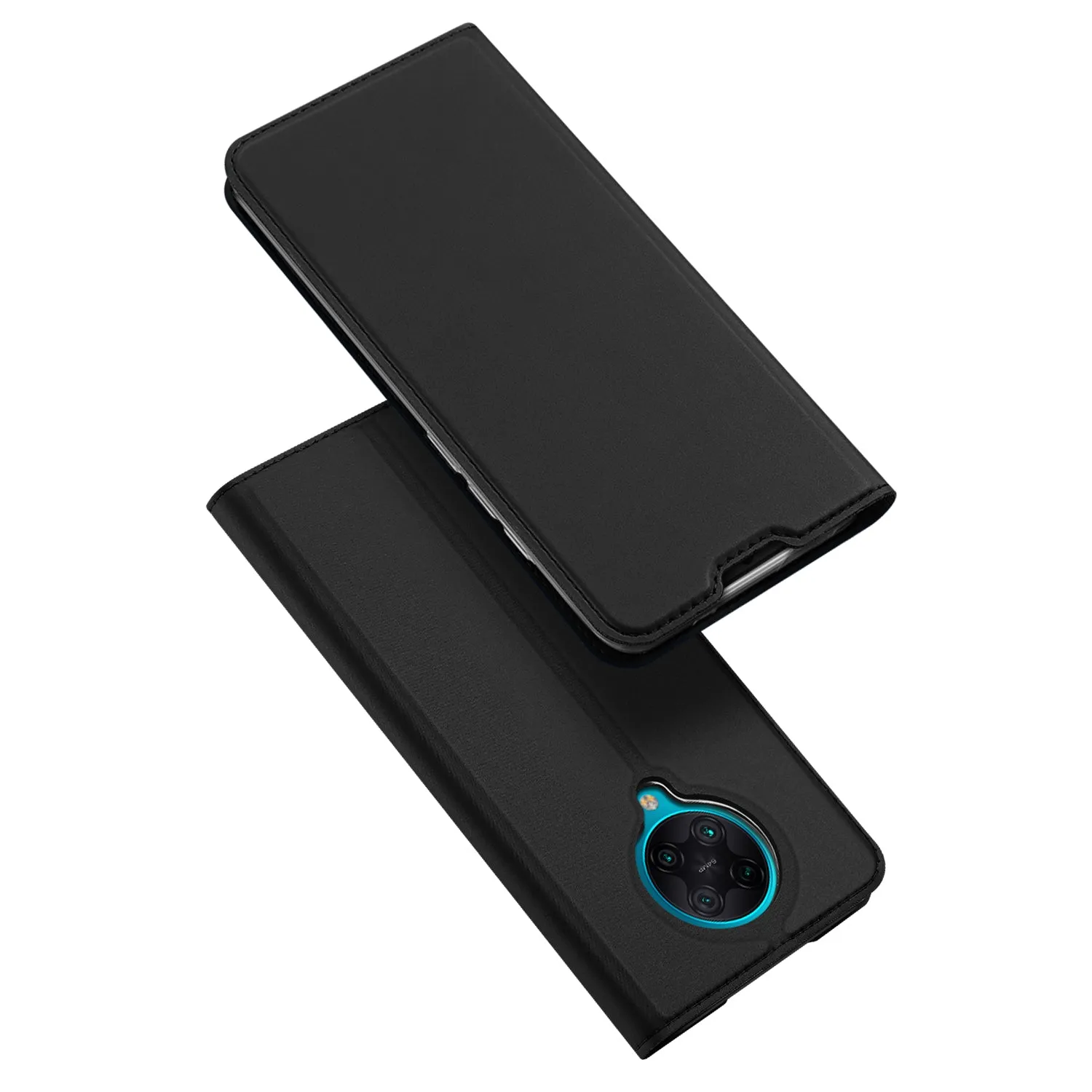 DUX DUCIS For Redmi K30 Pro Leather Mobile Phone Cover Magnetic Protective Case Bracket with Cards Slot Royal blue