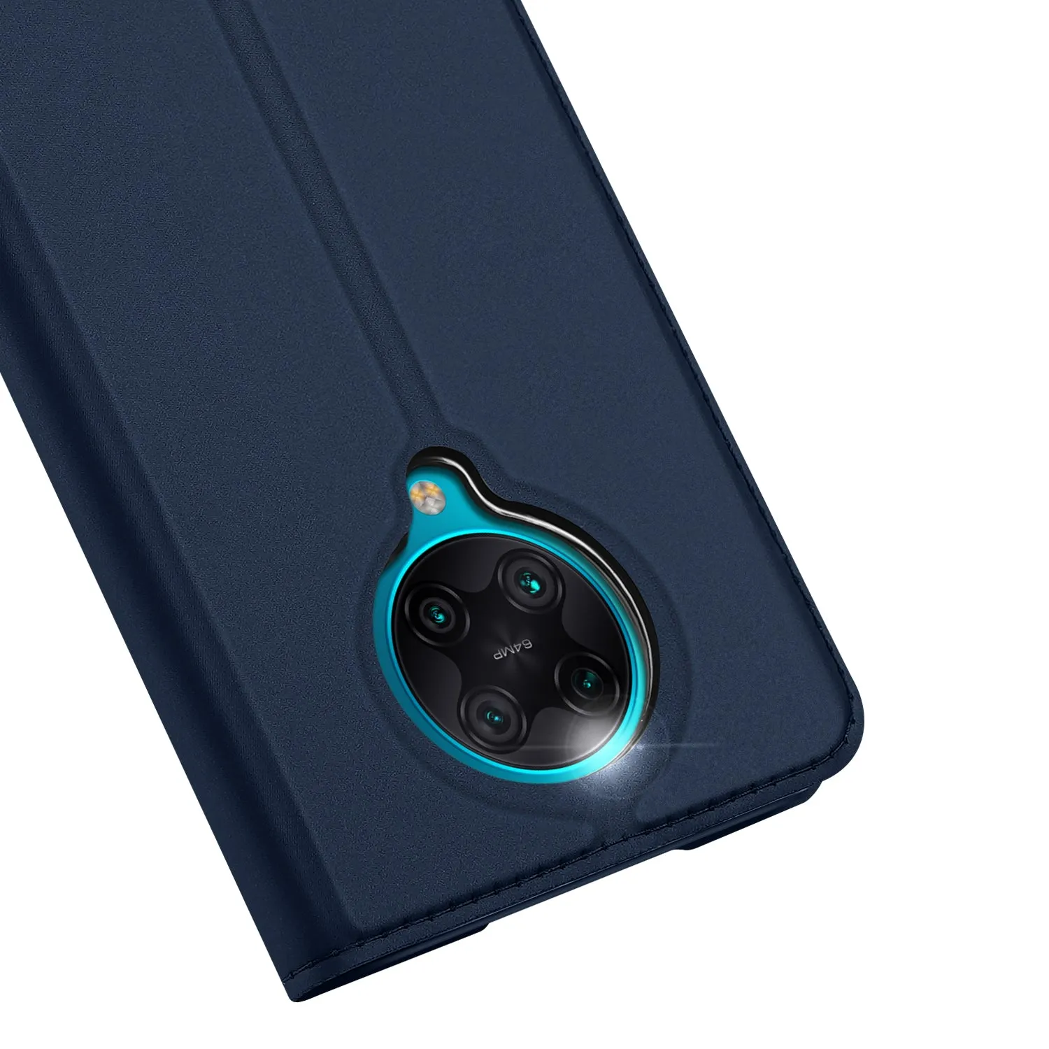 DUX DUCIS For Redmi K30 Pro Leather Mobile Phone Cover Magnetic Protective Case Bracket with Cards Slot Royal blue
