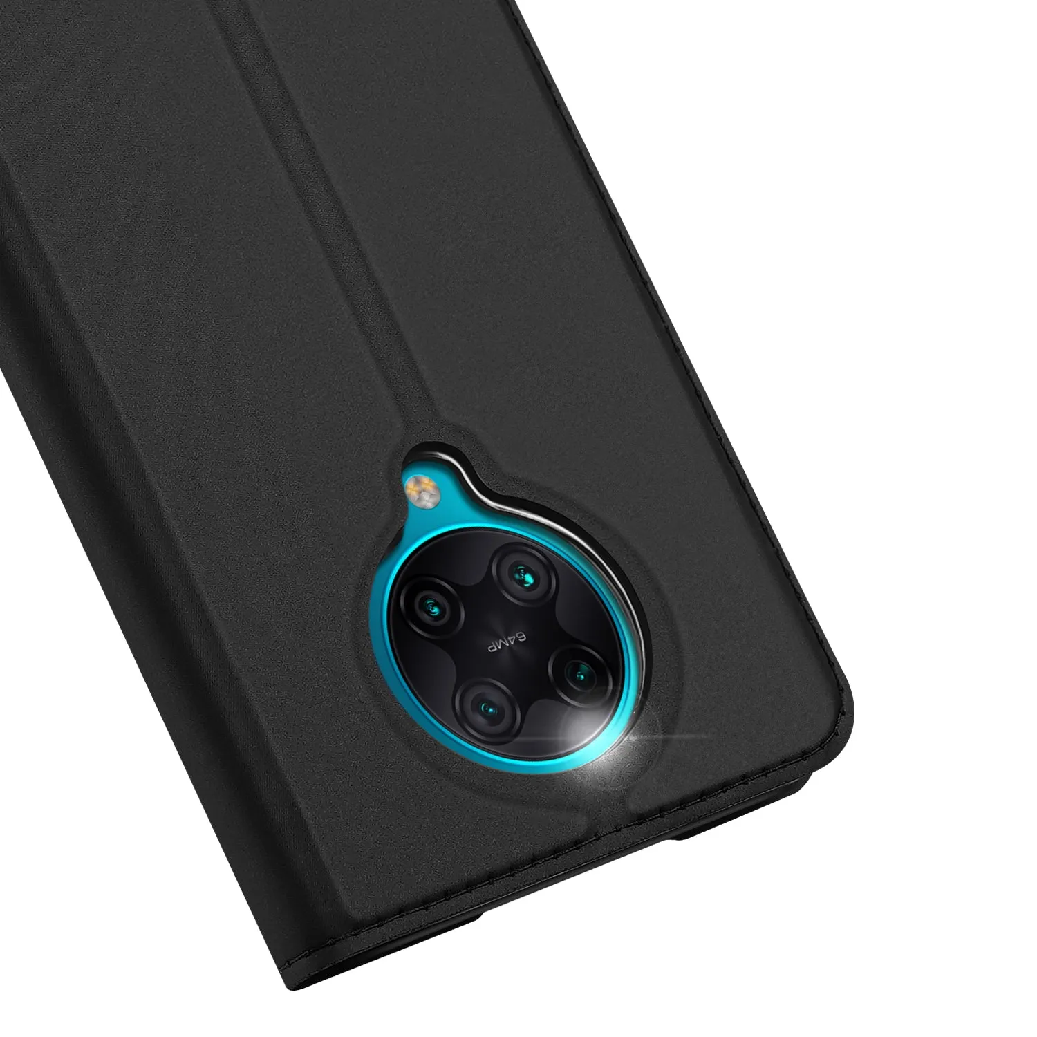 DUX DUCIS For Redmi K30 Pro Leather Mobile Phone Cover Magnetic Protective Case Bracket with Cards Slot Royal blue