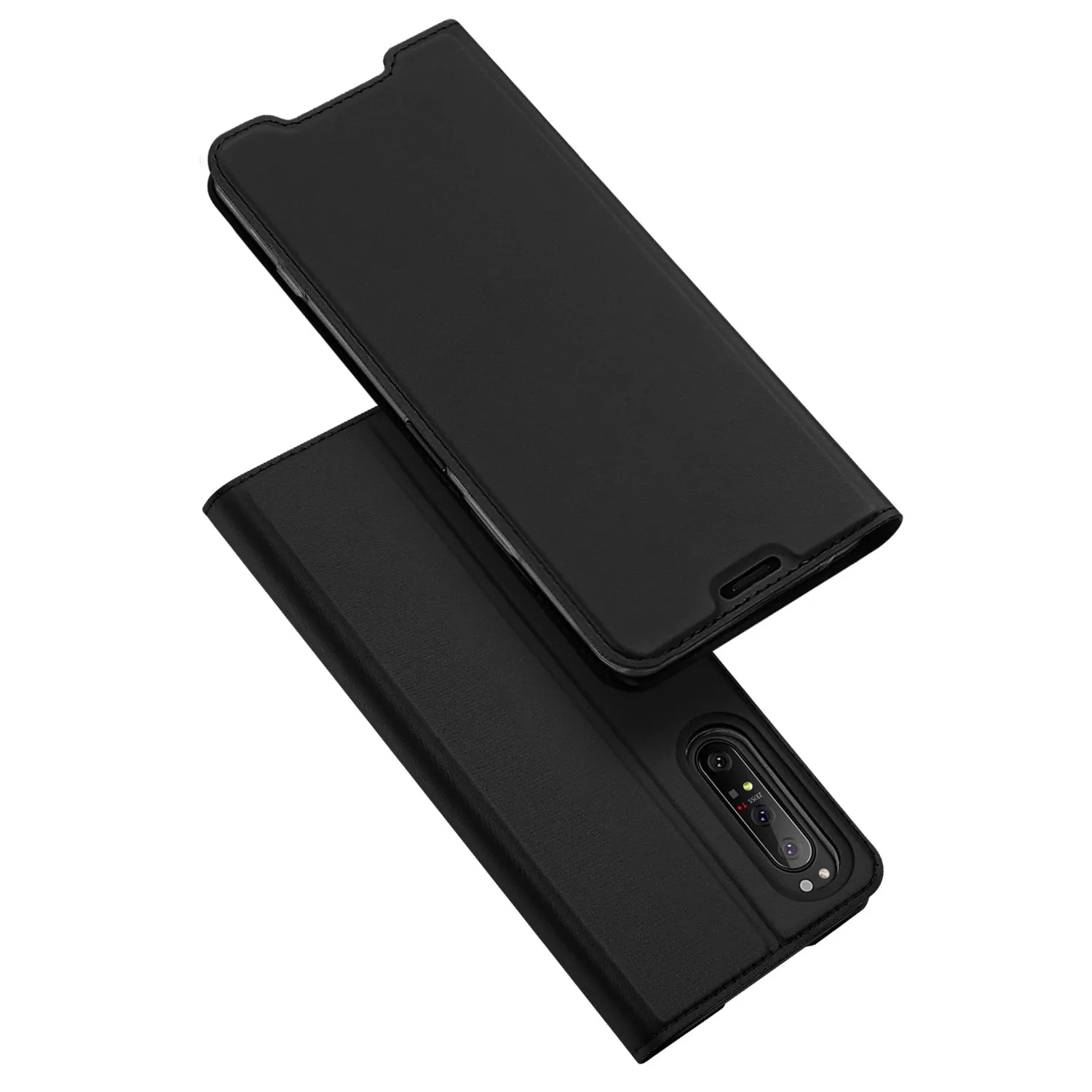 DUX DUCIS For Sony Xperia1 II/Xperia10 II Leather Mobile Phone Cover Magnetic Protective Case Bracket with Cards Slot Royal blue_Sony Xperia10 II