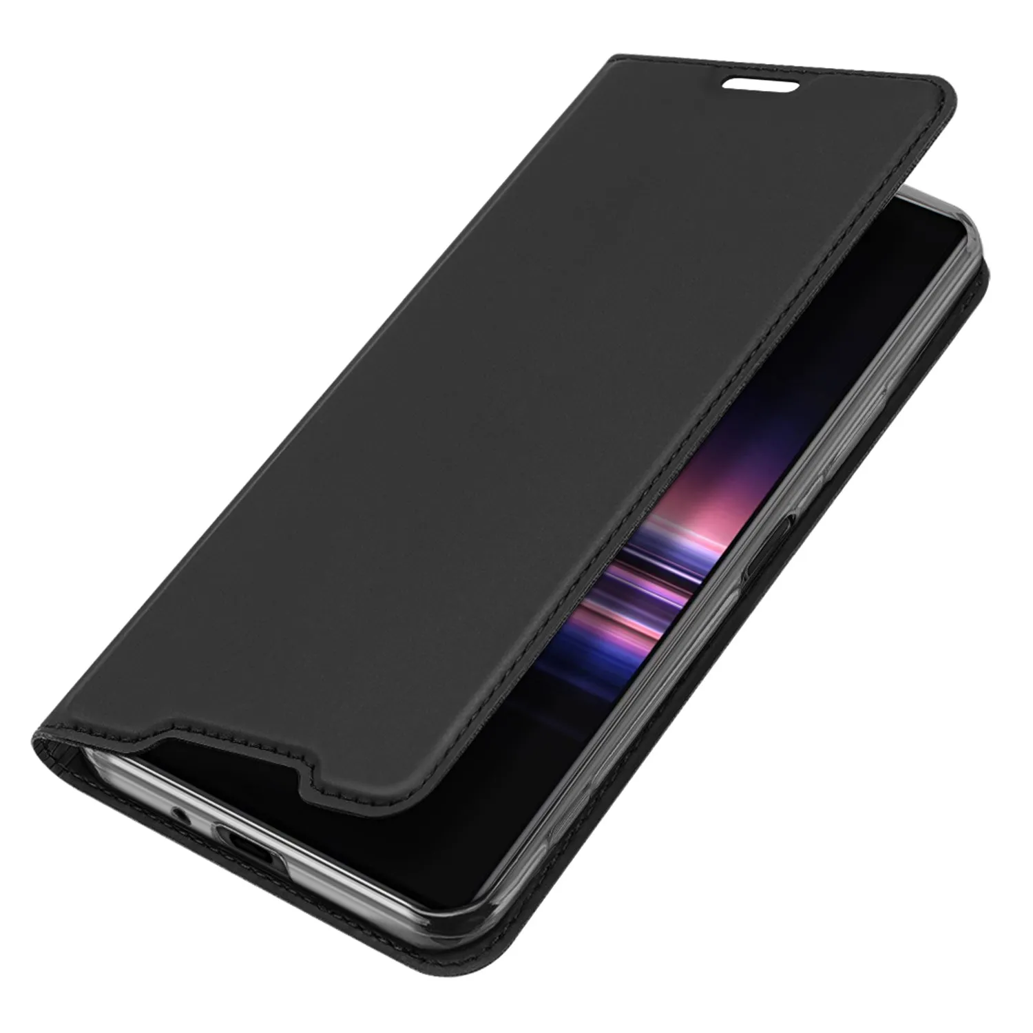 DUX DUCIS For Sony Xperia1 II/Xperia10 II Leather Mobile Phone Cover Magnetic Protective Case Bracket with Cards Slot Royal blue_Sony Xperia10 II