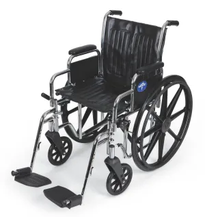 Excel Wheelchair, Removable Desk-Length Arms, Swing-Away Footrests, 20"