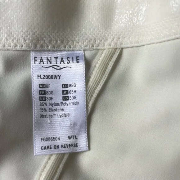 Fantasie Ella Ivory Underwire Moulded Longline Basque FL2000 Ivory Size 30G