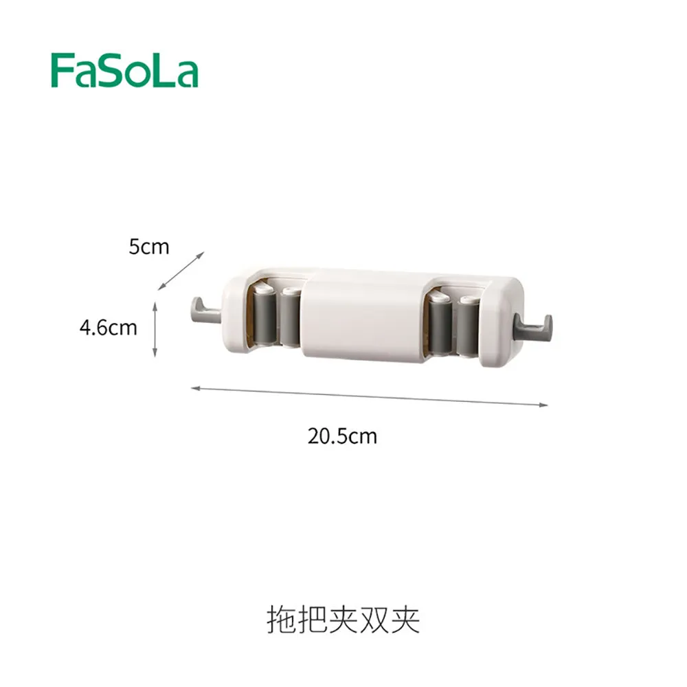 FaSoLa Mop Holder White Double Clip