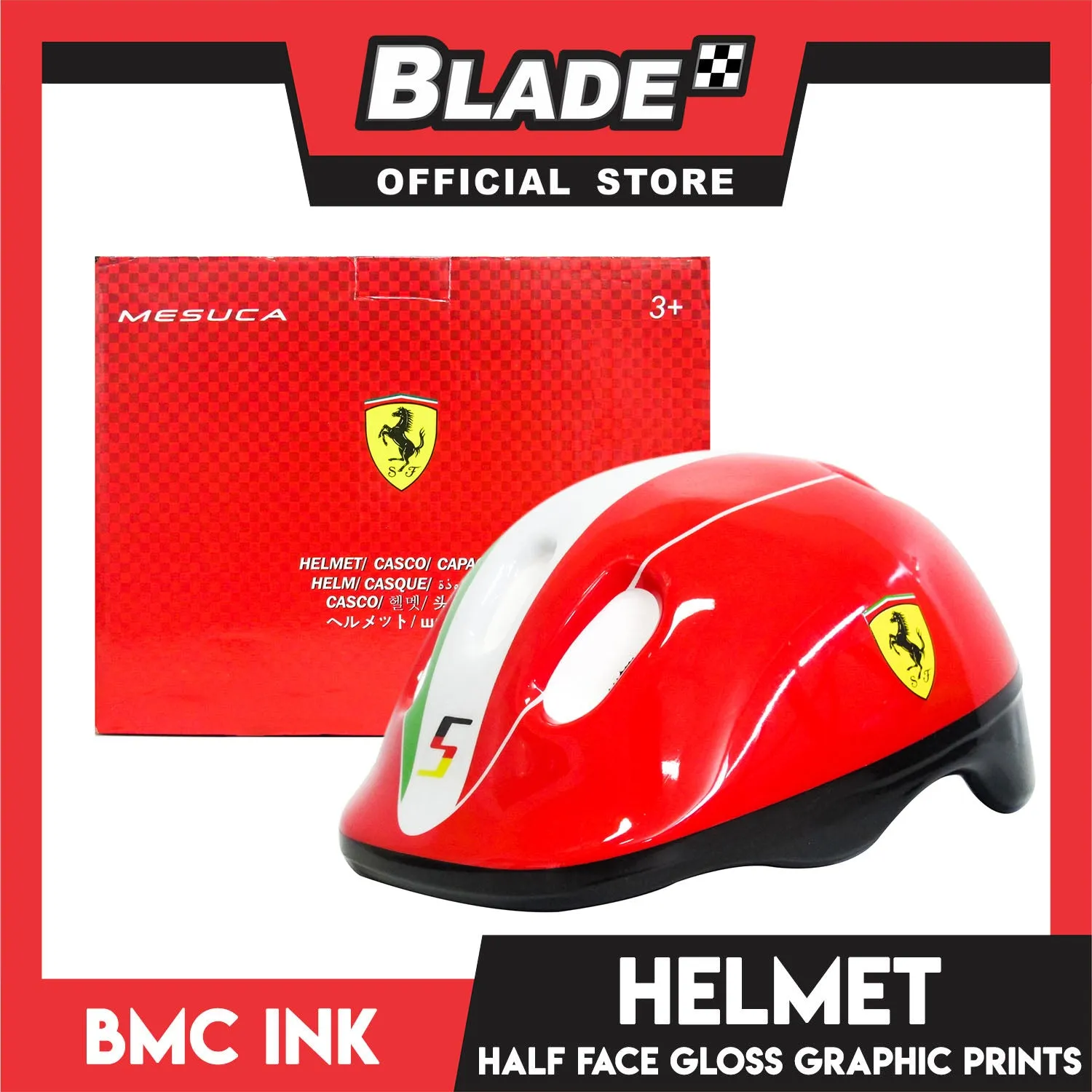 Ferrari Kids Half Face Helmet FAH7 (Red)