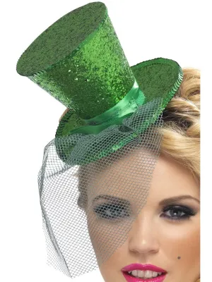 Fever Green Mini Top Hat on Headband