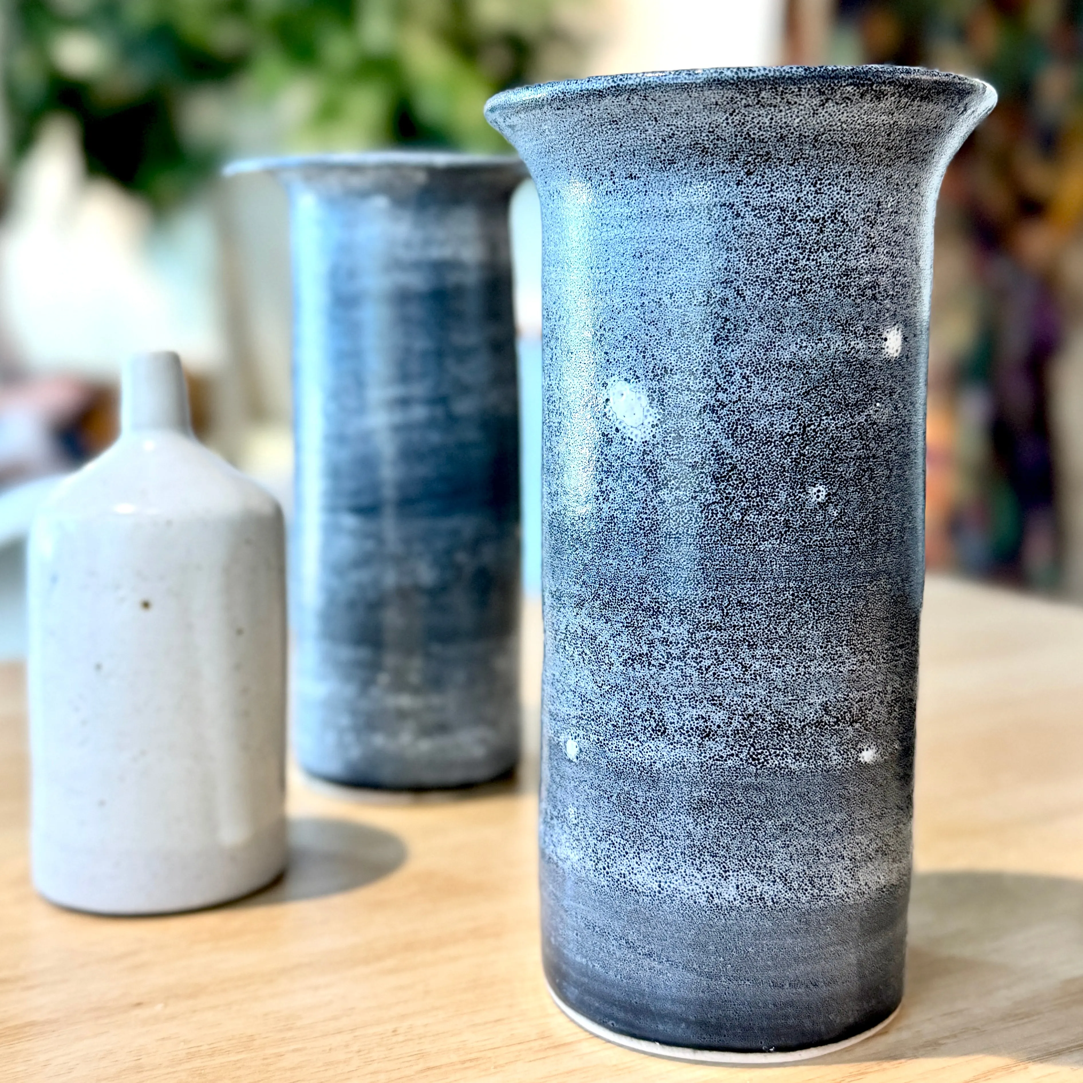 Flanged Charcoal Vessel Or Vase - MW Pottery