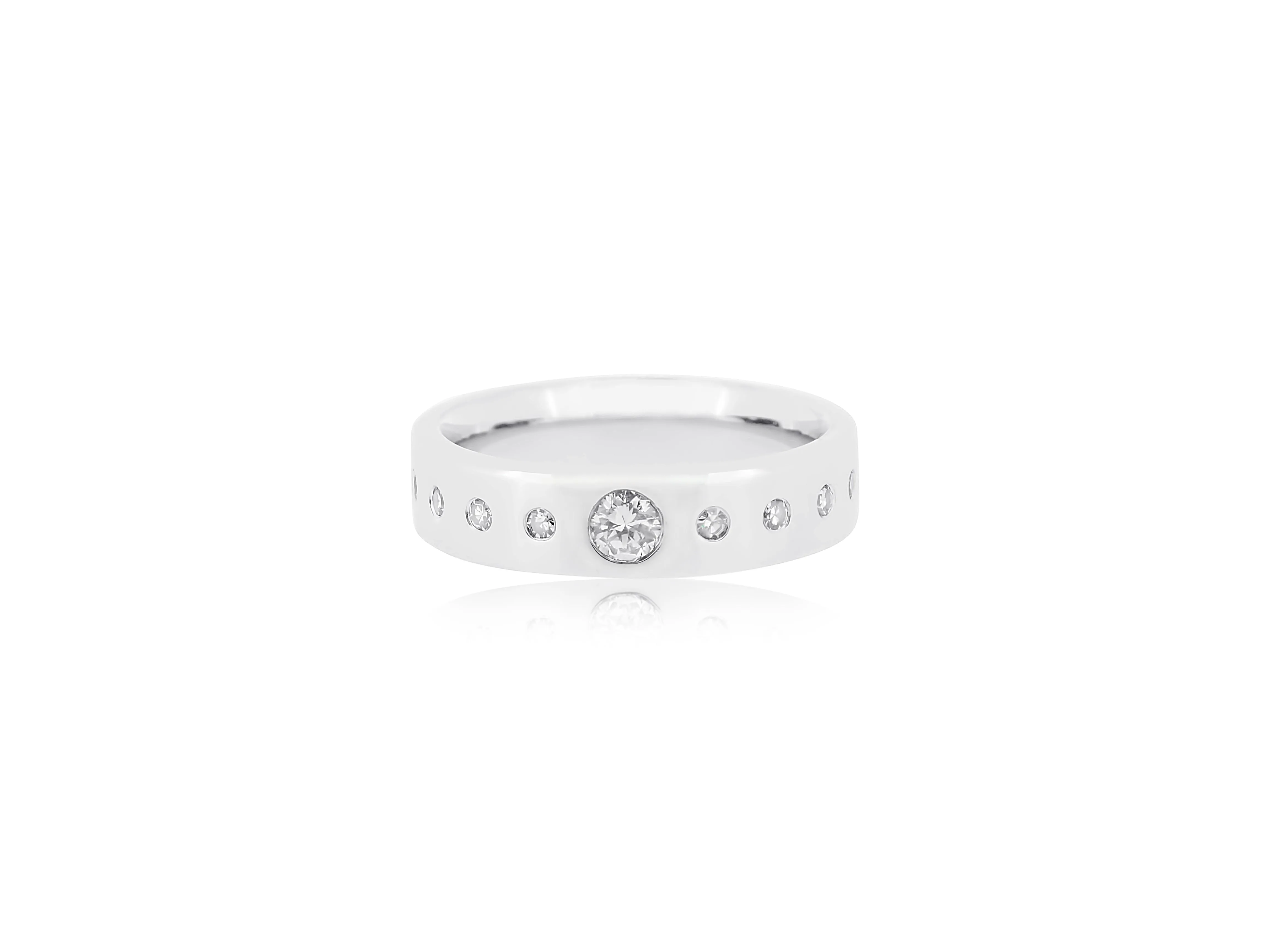 Flush Set Diamond Band