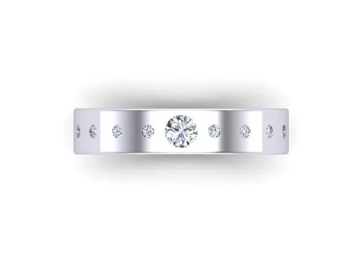 Flush Set Diamond Band