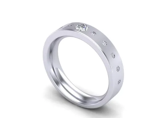 Flush Set Diamond Band