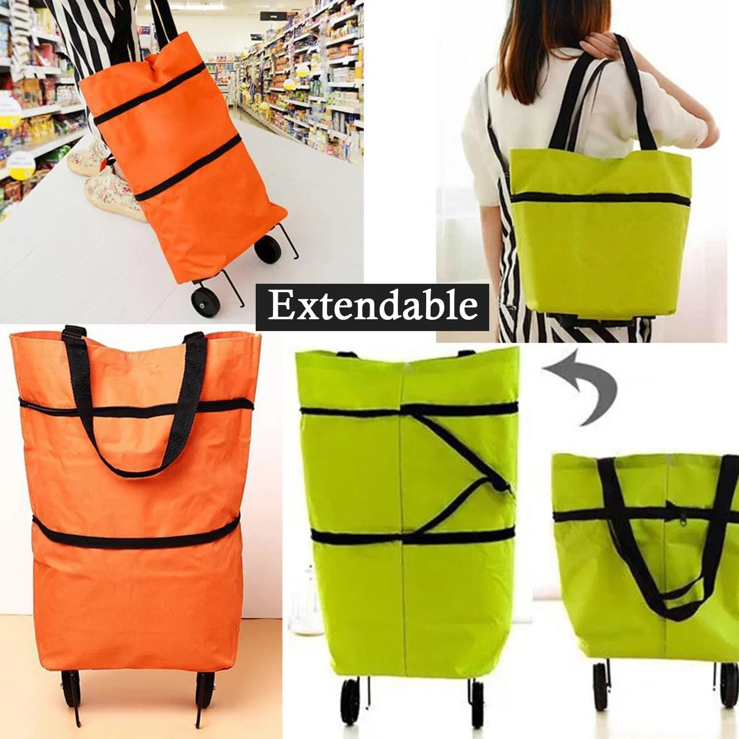 Folding For Shopping Massive markdown Bags Cart Luggage Bag Trolley Travel Quick resolution