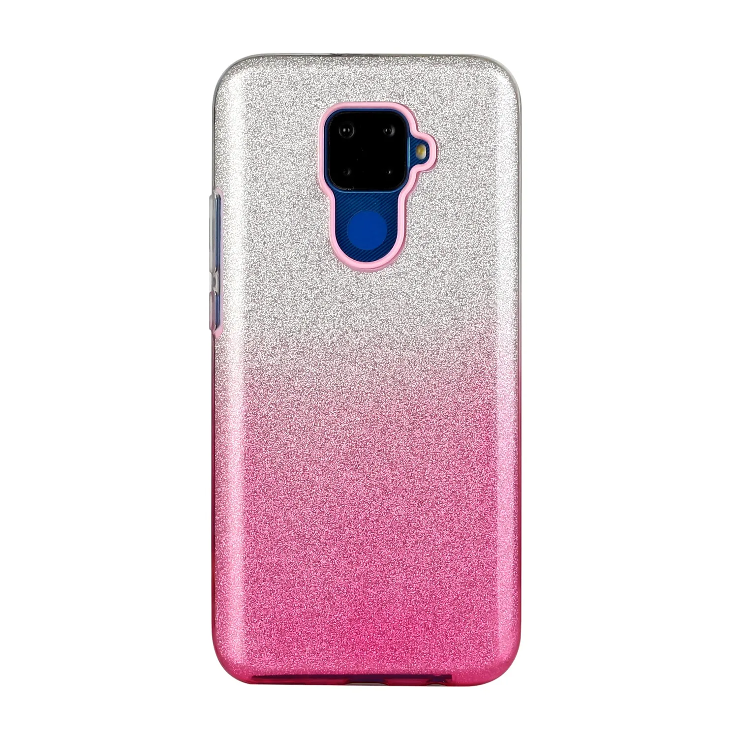 For HUAWEI Mate 30/Nova 5I pro/Mate 30 Pro/PSmart /Y5P/Y6P 2020 Phone Case Gradient Color Glitter Powder Phone Cover with Airbag Bracket purple
