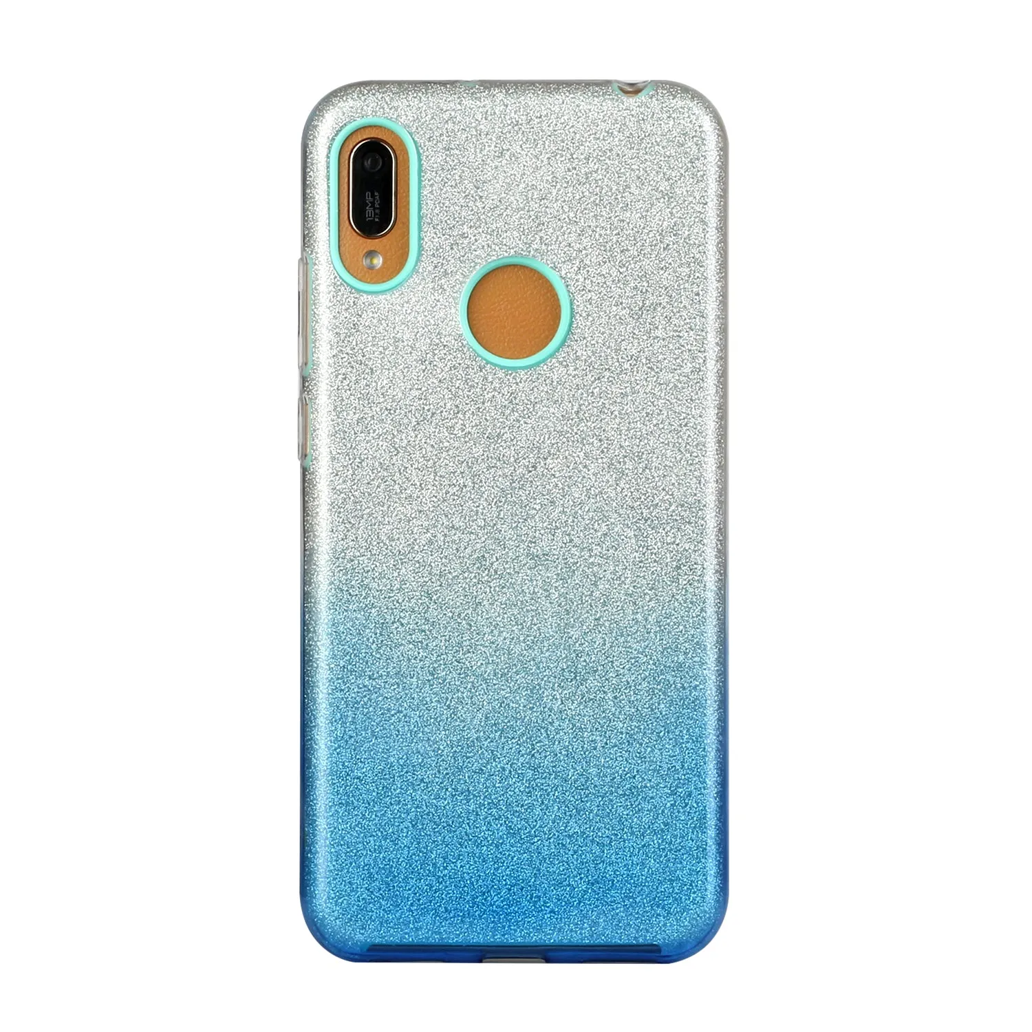 for HUAWEI P20 LITE/P30 LITE/P40 LITE/Nova6SE/Nova 7i Phone Case Gradient Color Glitter Powder Phone Cover with Airbag Bracket blue