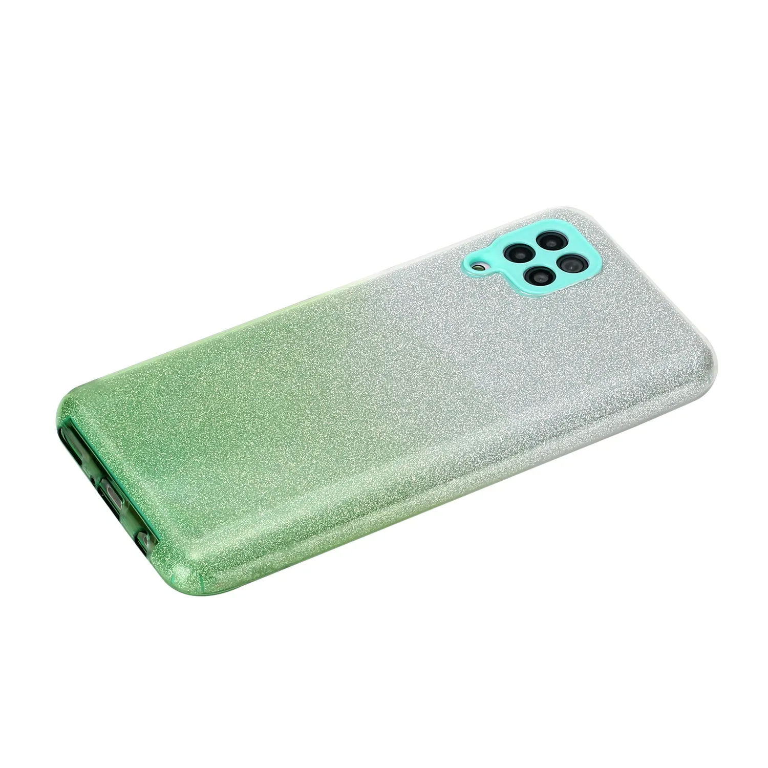 for HUAWEI P20 LITE/P30 LITE/P40 LITE/Nova6SE/Nova 7i Phone Case Gradient Color Glitter Powder Phone Cover with Airbag Bracket green