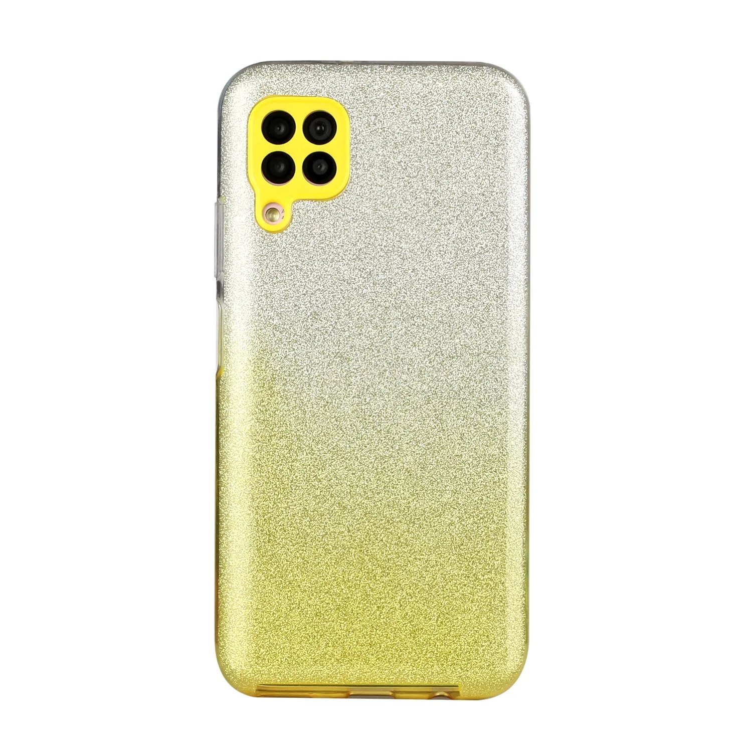 for HUAWEI P20 LITE/P30 LITE/P40 LITE/Nova6SE/Nova 7i Phone Case Gradient Color Glitter Powder Phone Cover with Airbag Bracket yellow
