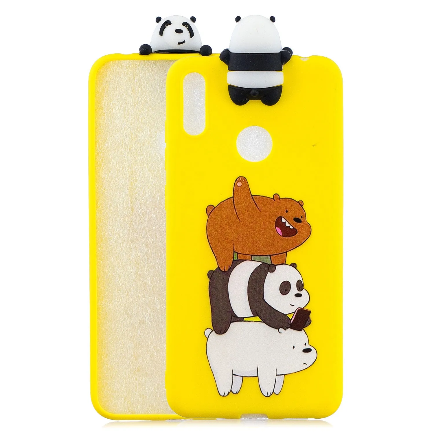 For Huawei Y7 2019 3D Cartoon Lovely Coloured Painted Soft TPU Back Cover Non-slip Shockproof Full Protective Case Love unicorn