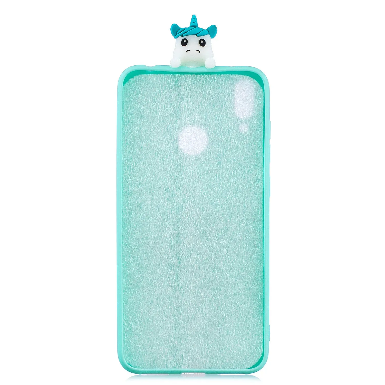 For Huawei Y7 2019 3D Cartoon Lovely Coloured Painted Soft TPU Back Cover Non-slip Shockproof Full Protective Case Love unicorn