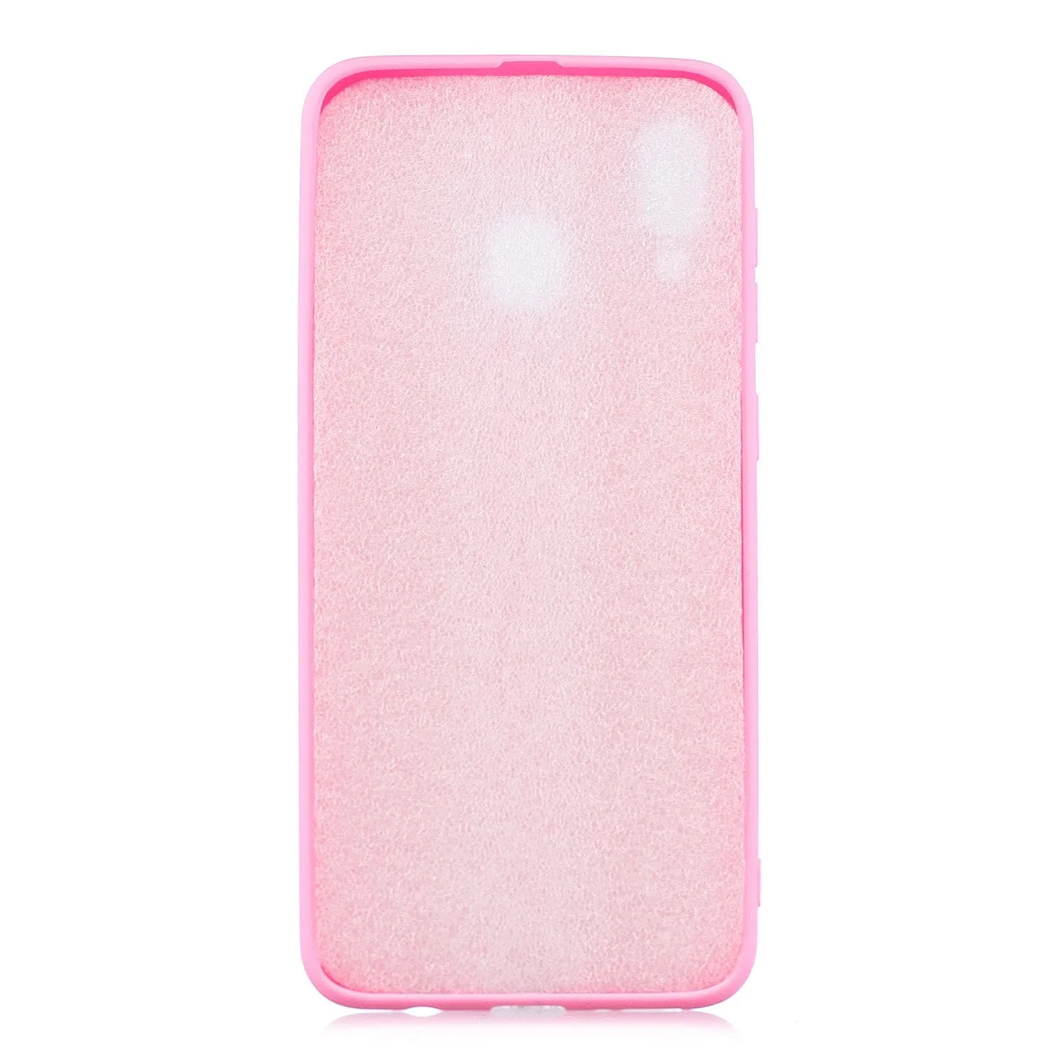 For HUAWEI Y9 2019 Lovely Candy Color Matte TPU Anti-scratch Non-slip Protective Cover Back Case Light pink