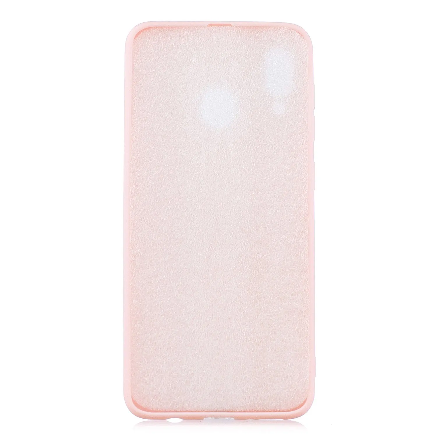 For HUAWEI Y9 2019 Lovely Candy Color Matte TPU Anti-scratch Non-slip Protective Cover Back Case Light pink