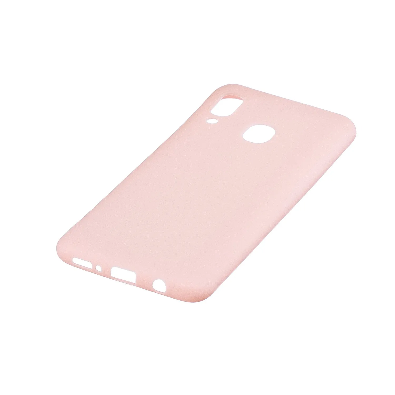 For HUAWEI Y9 2019 Lovely Candy Color Matte TPU Anti-scratch Non-slip Protective Cover Back Case Light pink