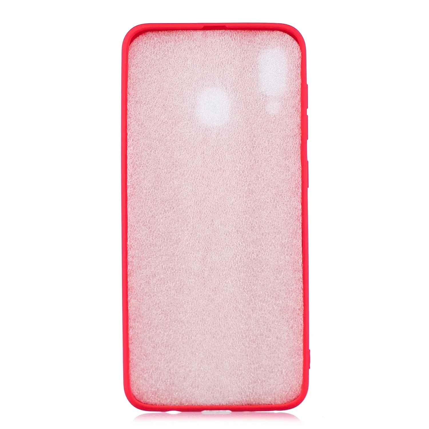 For HUAWEI Y9 2019 Lovely Candy Color Matte TPU Anti-scratch Non-slip Protective Cover Back Case Light pink