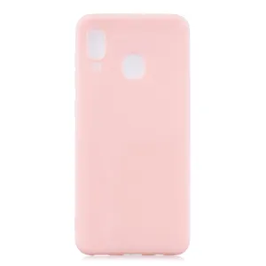 For HUAWEI Y9 2019 Lovely Candy Color Matte TPU Anti-scratch Non-slip Protective Cover Back Case Light pink