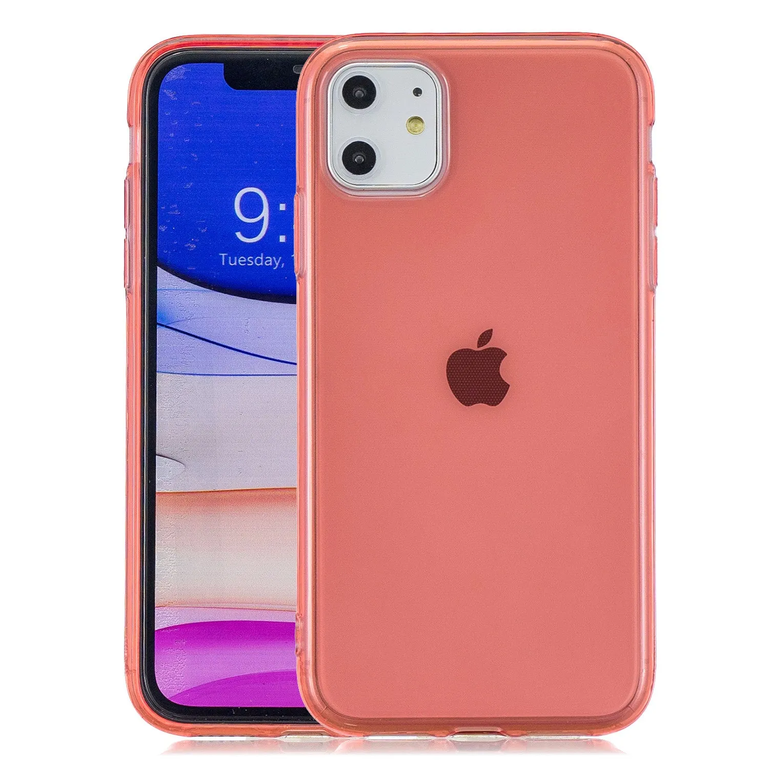 for iPhone 11 / 11 Pro / 11 Pro Max Clear Colorful TPU Back Cover Cellphone Case Shell Green